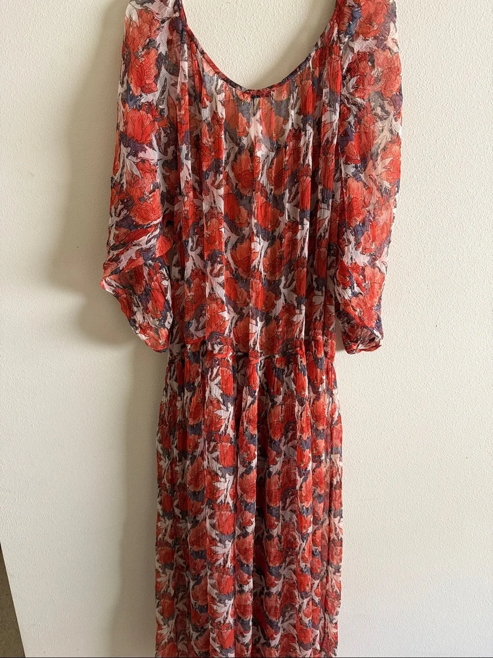 Anthropologie Mes Demoiselles Red Floral Maxi Dress - Picture 10 of 12
